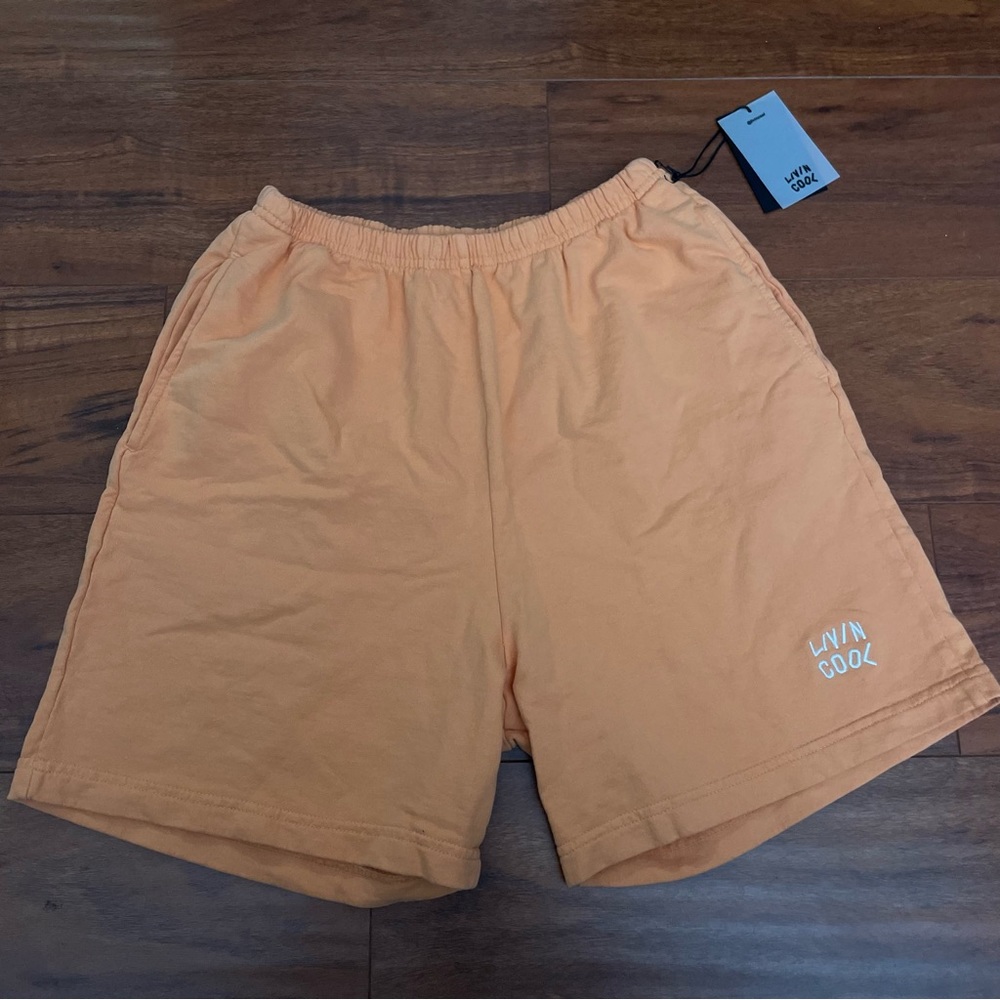 NWT LIVIN COOL ORANGE ATHLETIC SHORTS SZ SMALL S